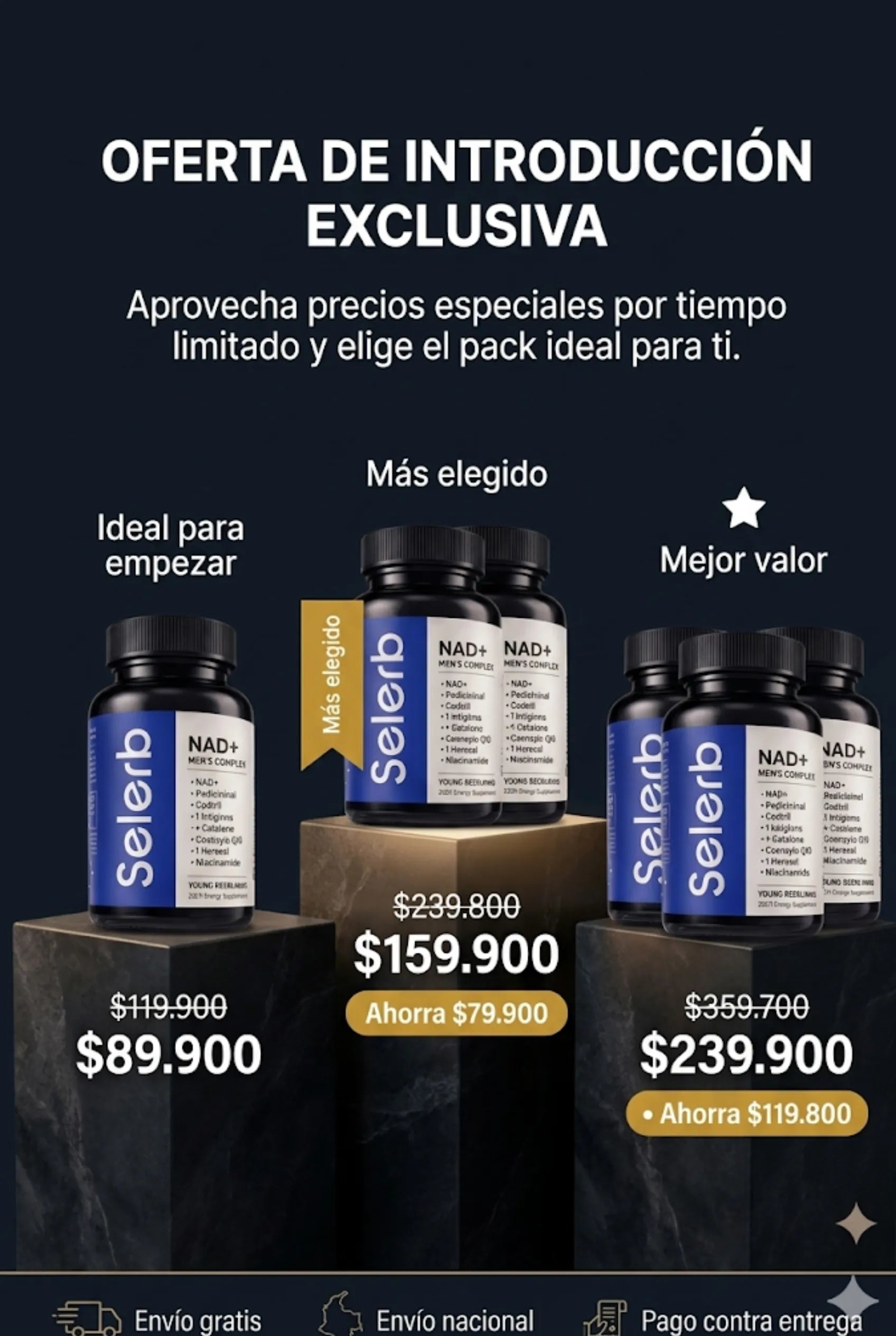 Descuentos especiales y precios de introducción por packs del tratamiento Selerb con envío nacional gratis y pago contra entrega.